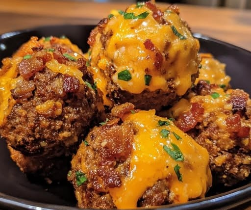 Elevate Your Appetizer Game with Cheddar Bacon Stuffed Meatballs
